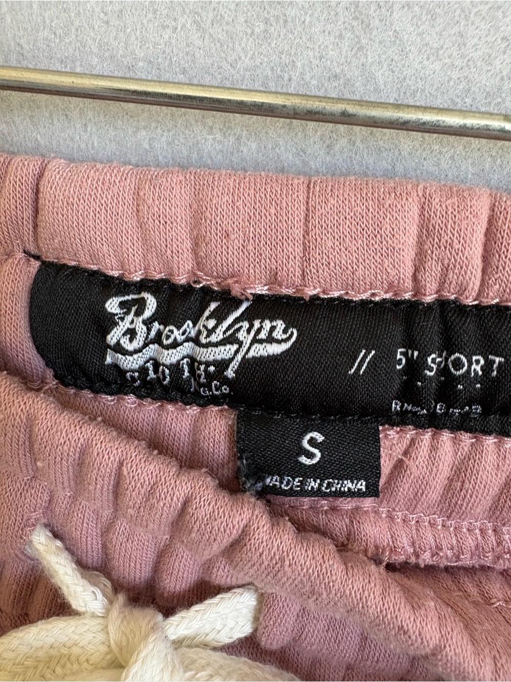 Brooklyn Cloth Co. Dusty Rose Drawstring 5” Lounge Core Fleece Shorts sz S - Picture 2 of 9